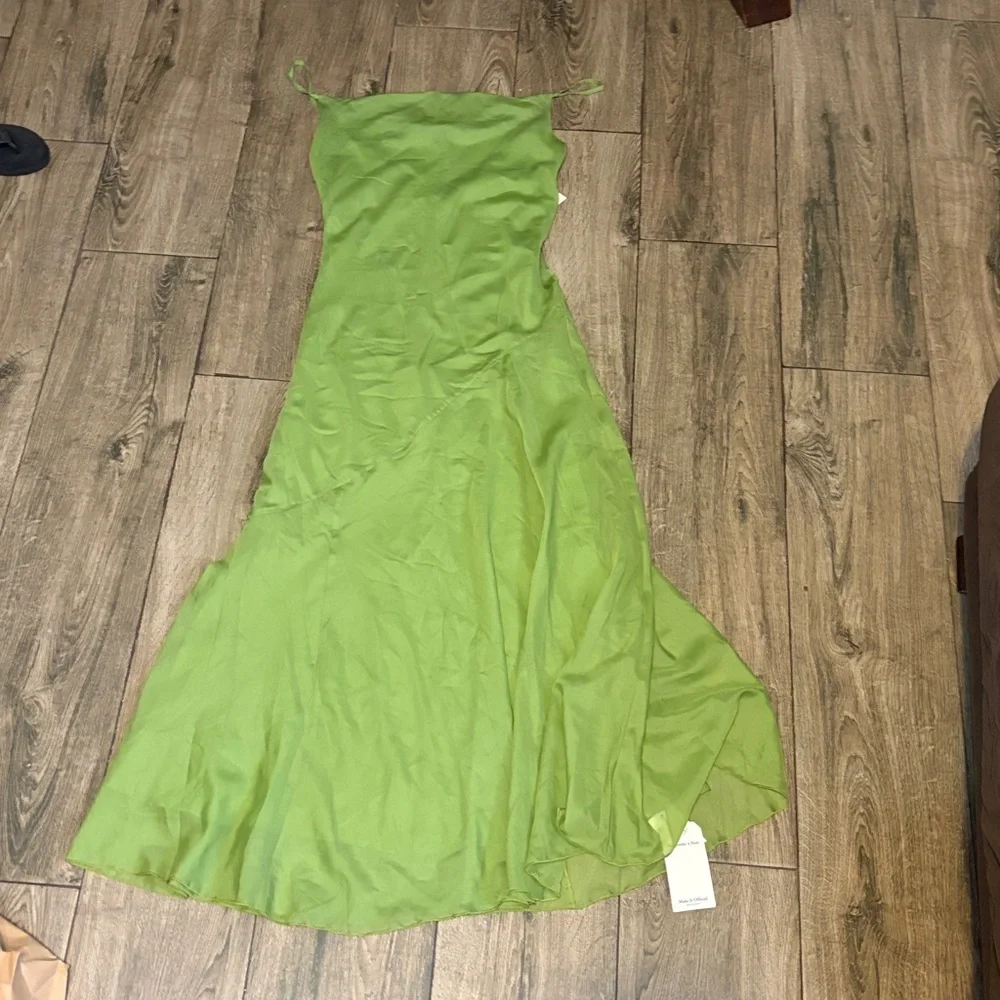 Abercrombie and Fitch Elegant Green Slip Dress